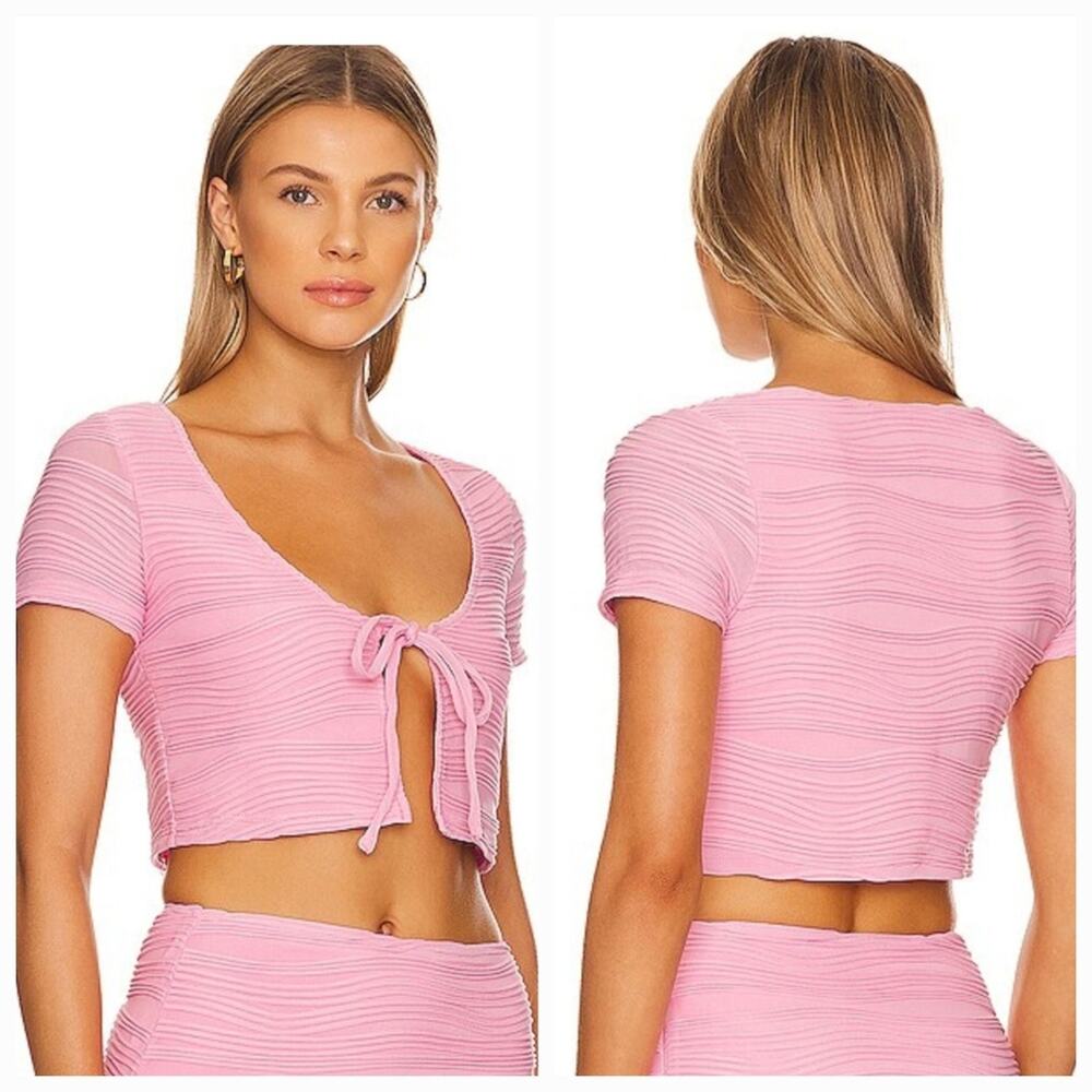 superdown Melissa Ruched Top in Baby Pink XXS
